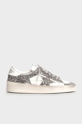 Golden Goose Logolu Simli Deri Sneaker Ayakkabı AYAKKABI GWF00128.F002185.80185 Image 0