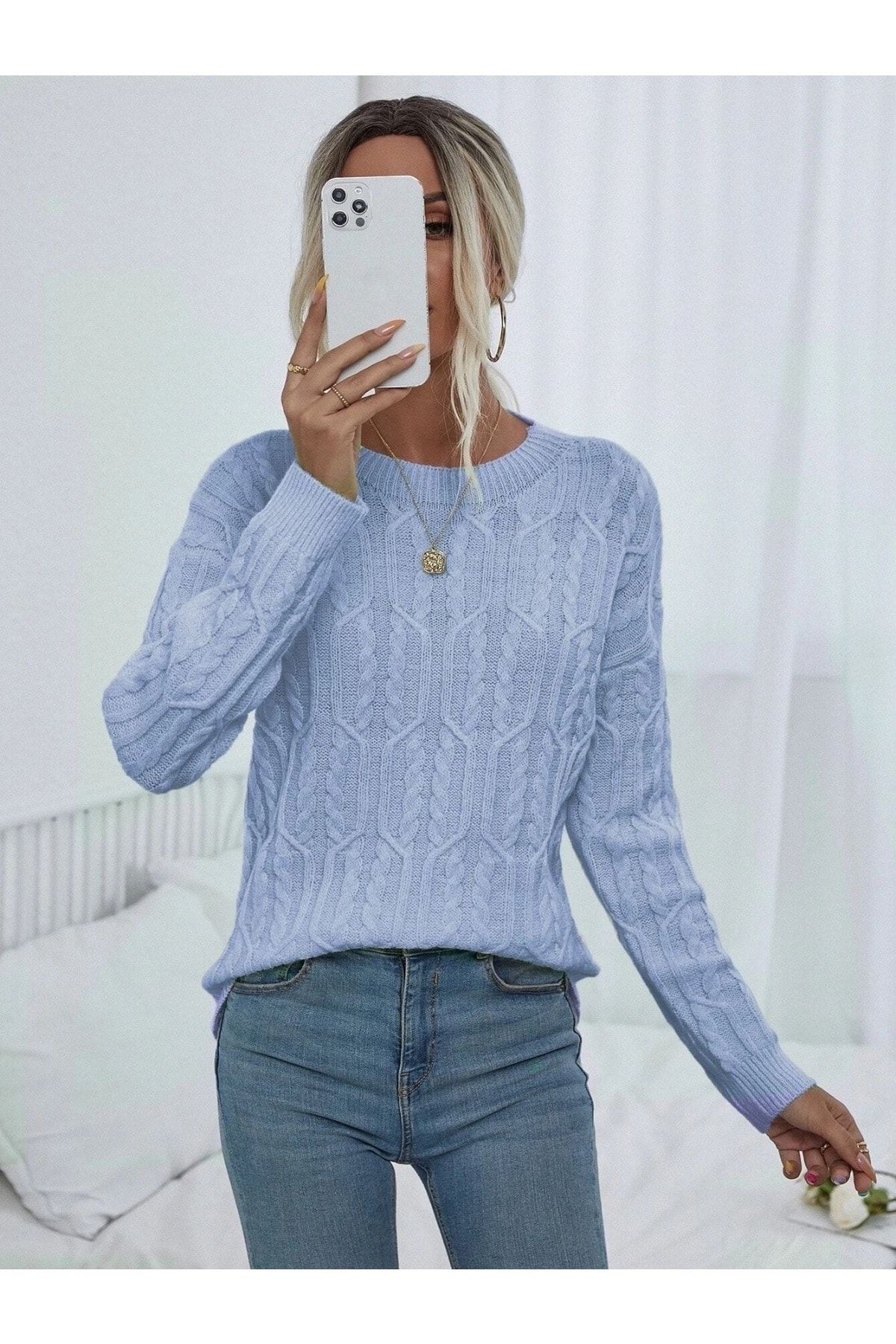 Baby blue knitwear deals