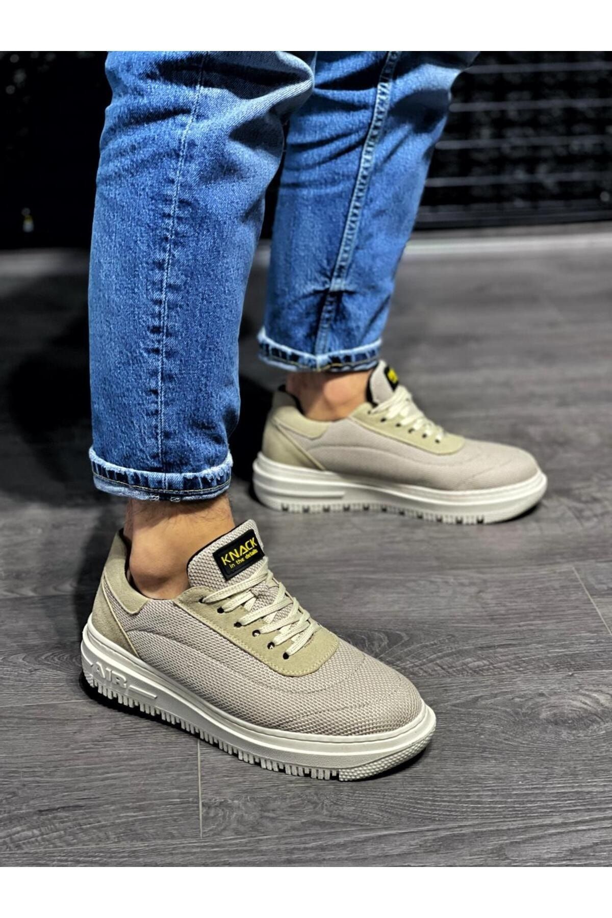 Joy Man J226 Lace Up Orthopedic Sole Men s Daily Knitwear Suede