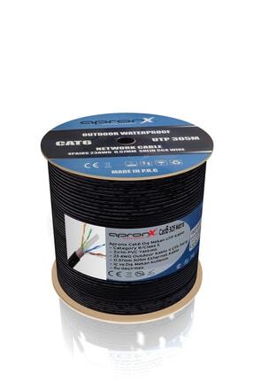 305 Metre Cat6 23awg Cat6 Kablo Outdoor Siyah Dış Mekan Cat6 Utp Kablo Zırhlı Cat6 Kablosu Image 0