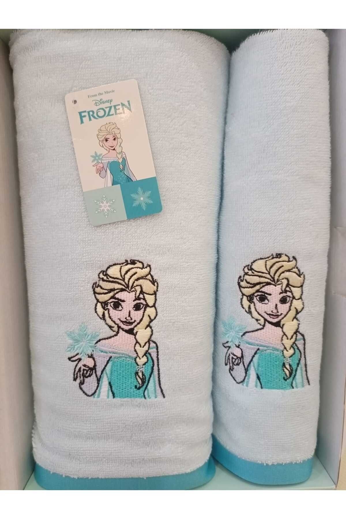 zdilek ZD LEK DSNY FROZEN SNOWFLAKE BLUE BATHROOM SET Trendyol