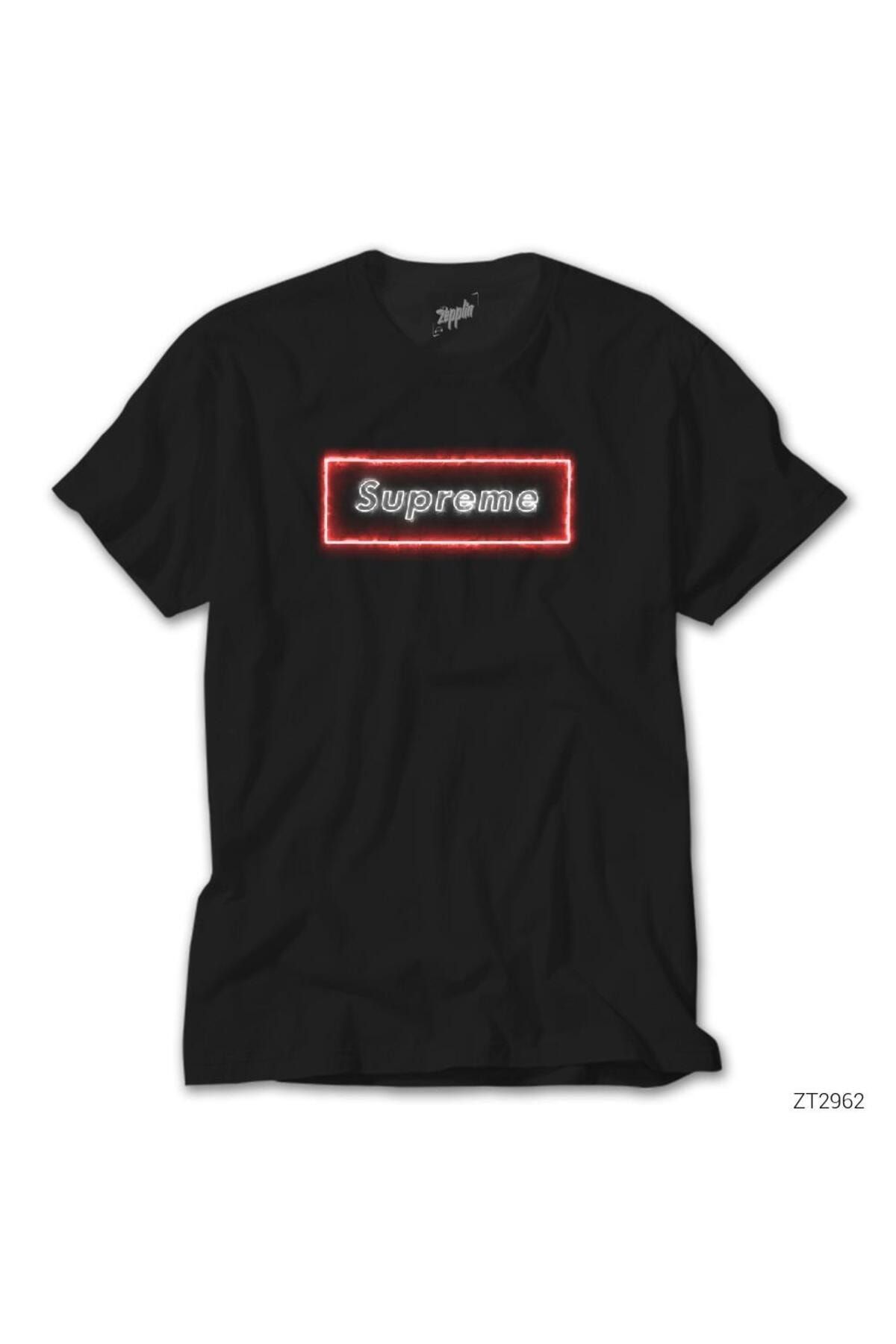 Z zepplin Supreme Neon Black T Shirt Trendyol