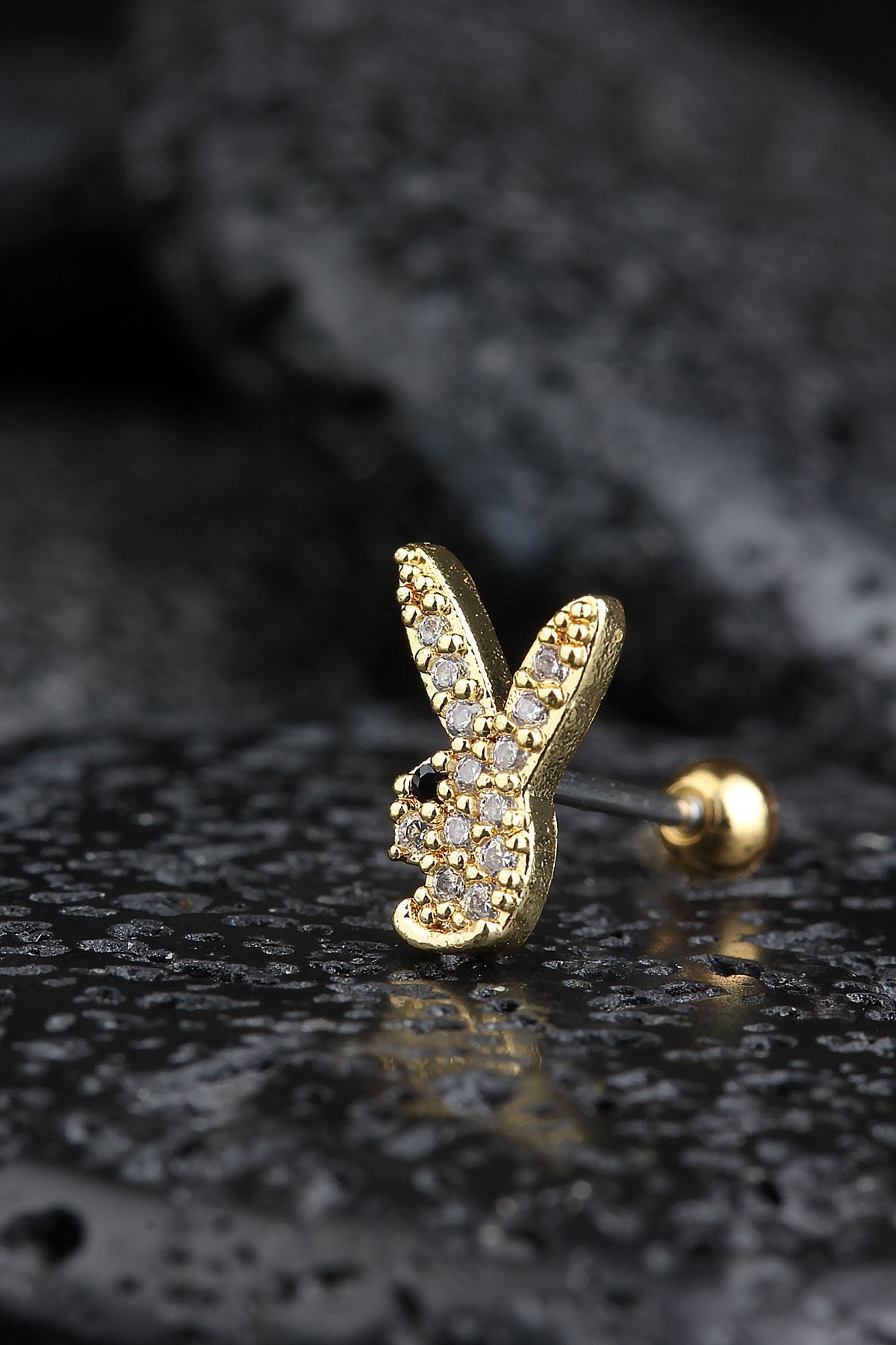 Gold cheap playboy earrings