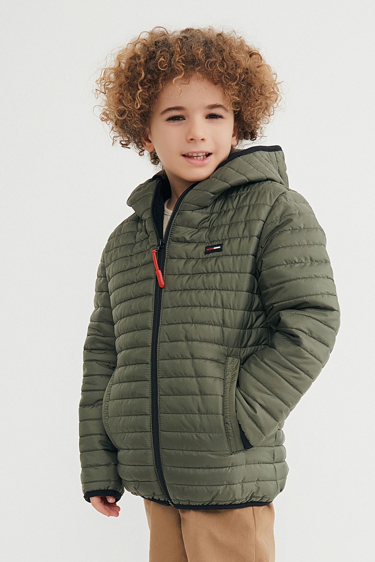 Boys khaki discount coat