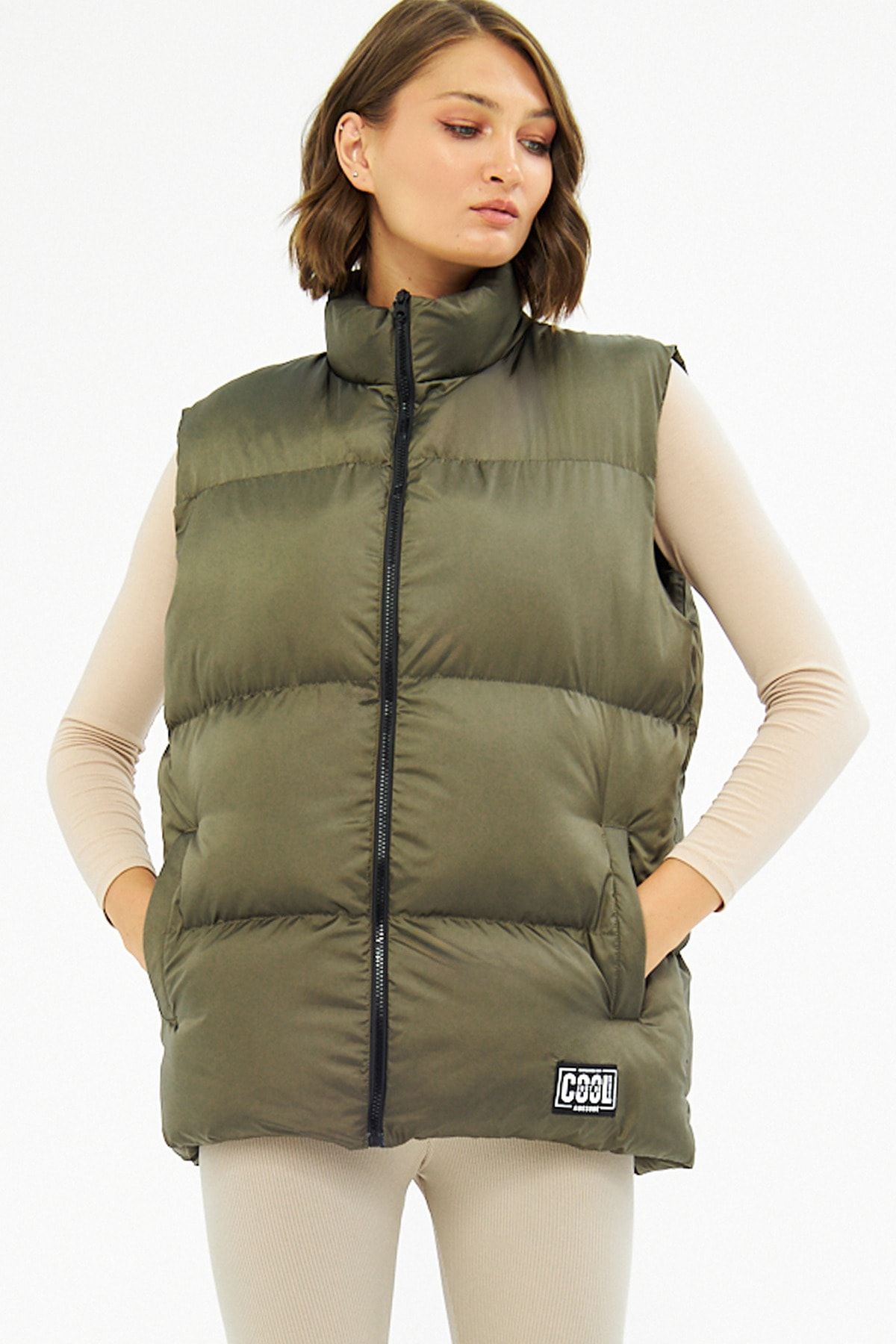 D1fference Women s Lined Water and Windproof Regular Fit Khaki