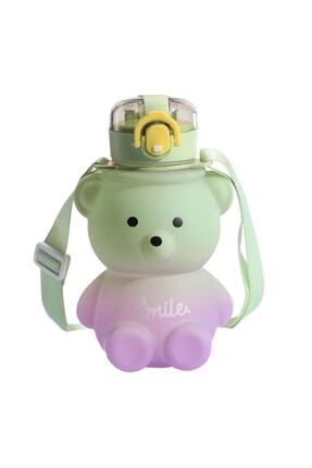 Sevimli Smile Ayıcık Su Matarası Su Şişesi 800ml Suluk Image 0
