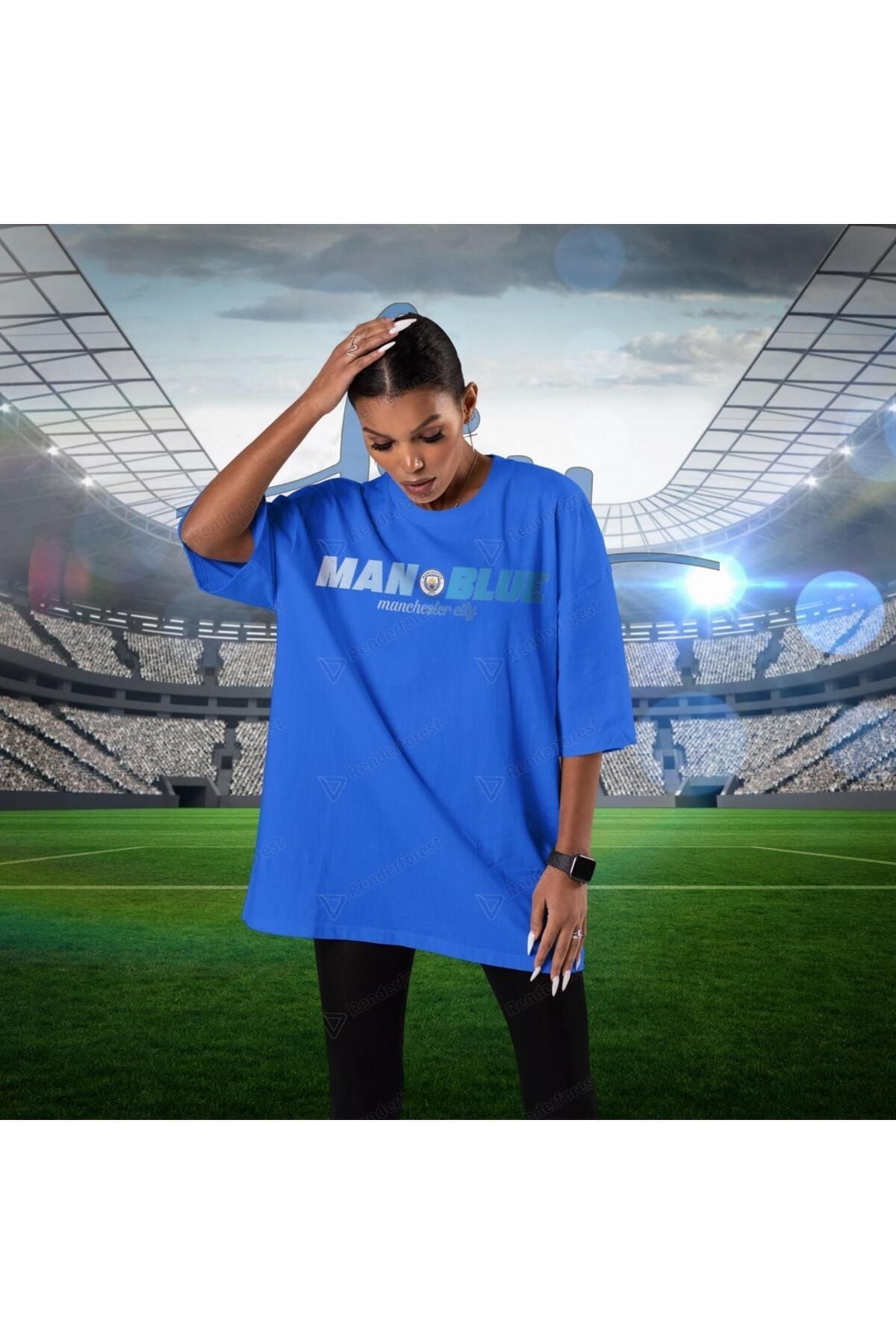Biy Store Manchester City football printed oversize unisex t shirt