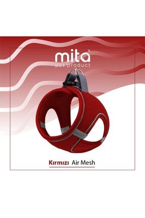 Mita Air Mesh Kedi Köpek Göğüs Tasması Çift Reflektörlü, Terletmeyen Kırmızı / red Xs Image 0