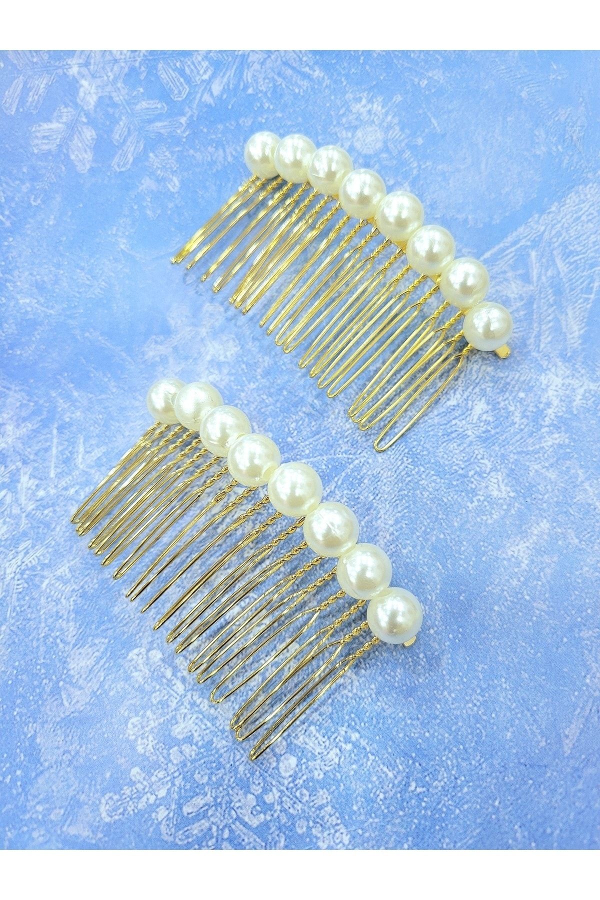 Gold pearl hair comb best sale