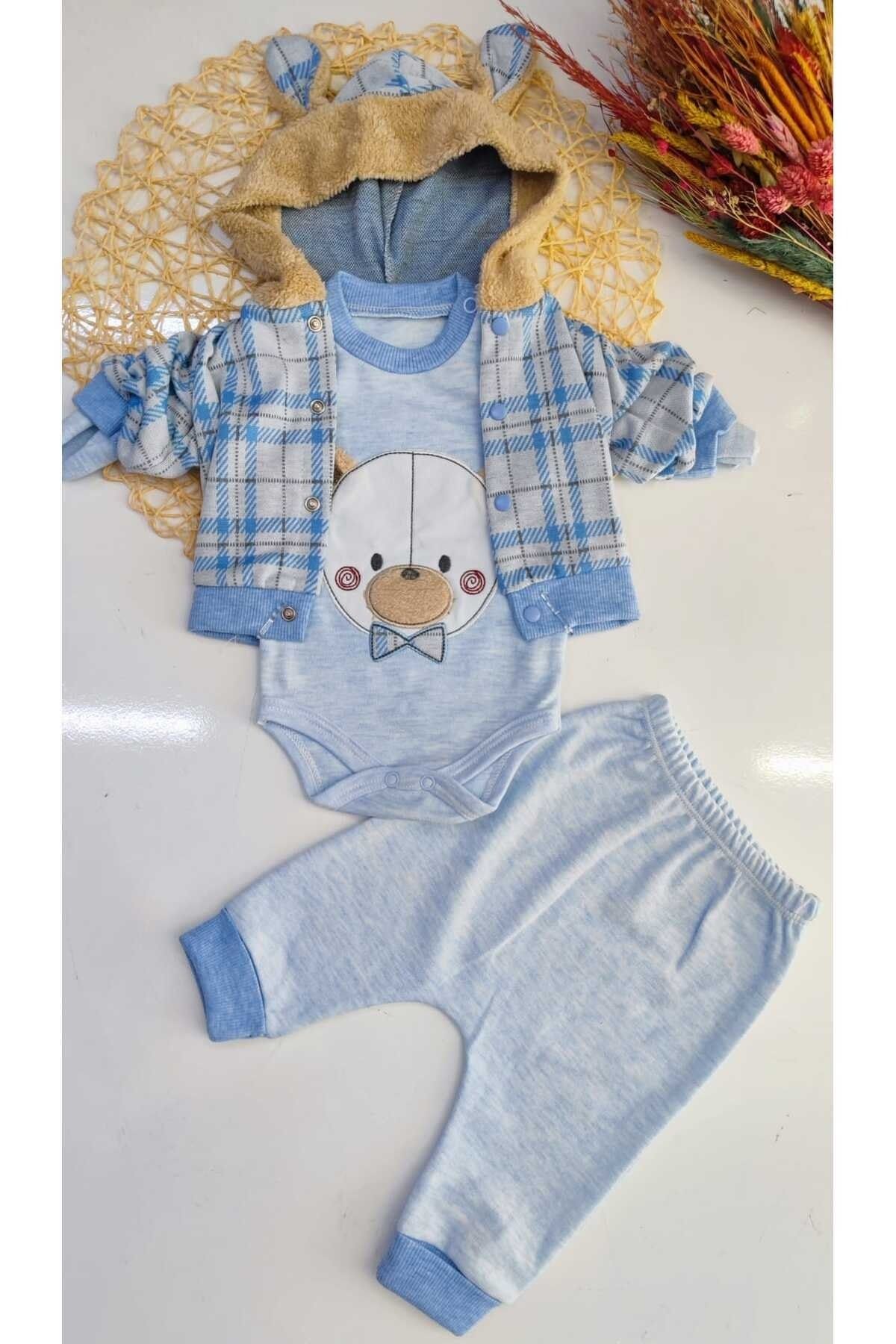 nazarbebe Baby Boy 3 piece set 0 3 3 6 6 9 months Trendyol