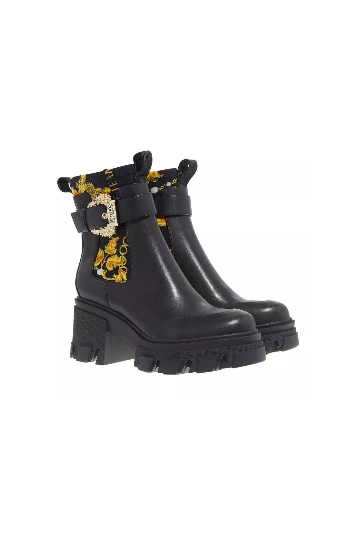 Versace Ankle Boots Black Flat Trendyol