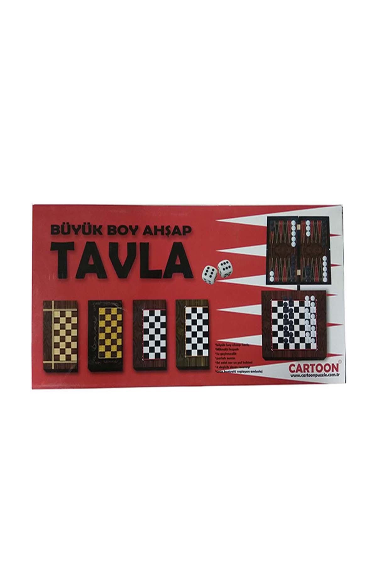 Hediyem Acayip Ahşap Kaplama Tavla Büyük Boy