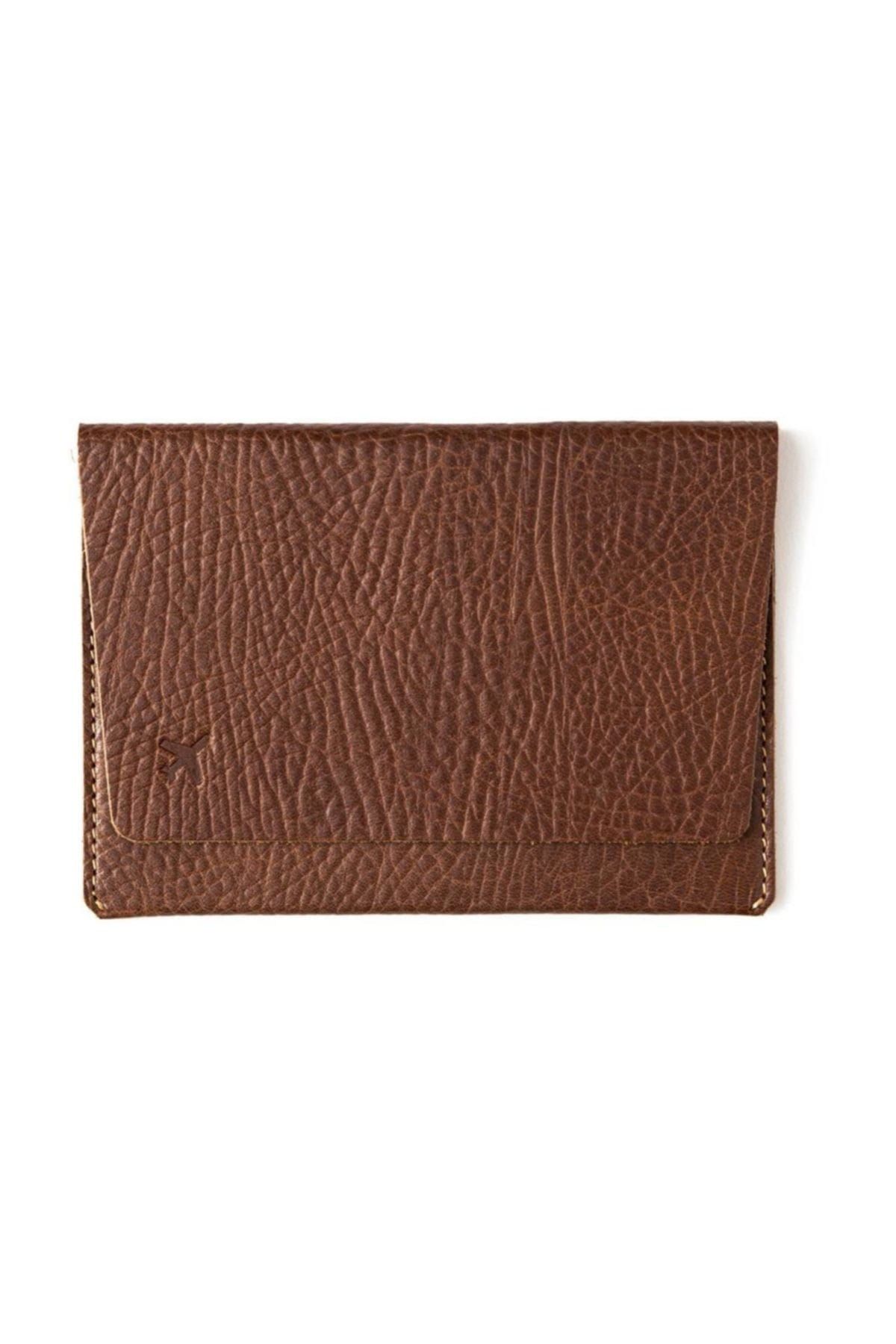Leather Paper Leather & Paper Pasaport Kılıfı Kahve