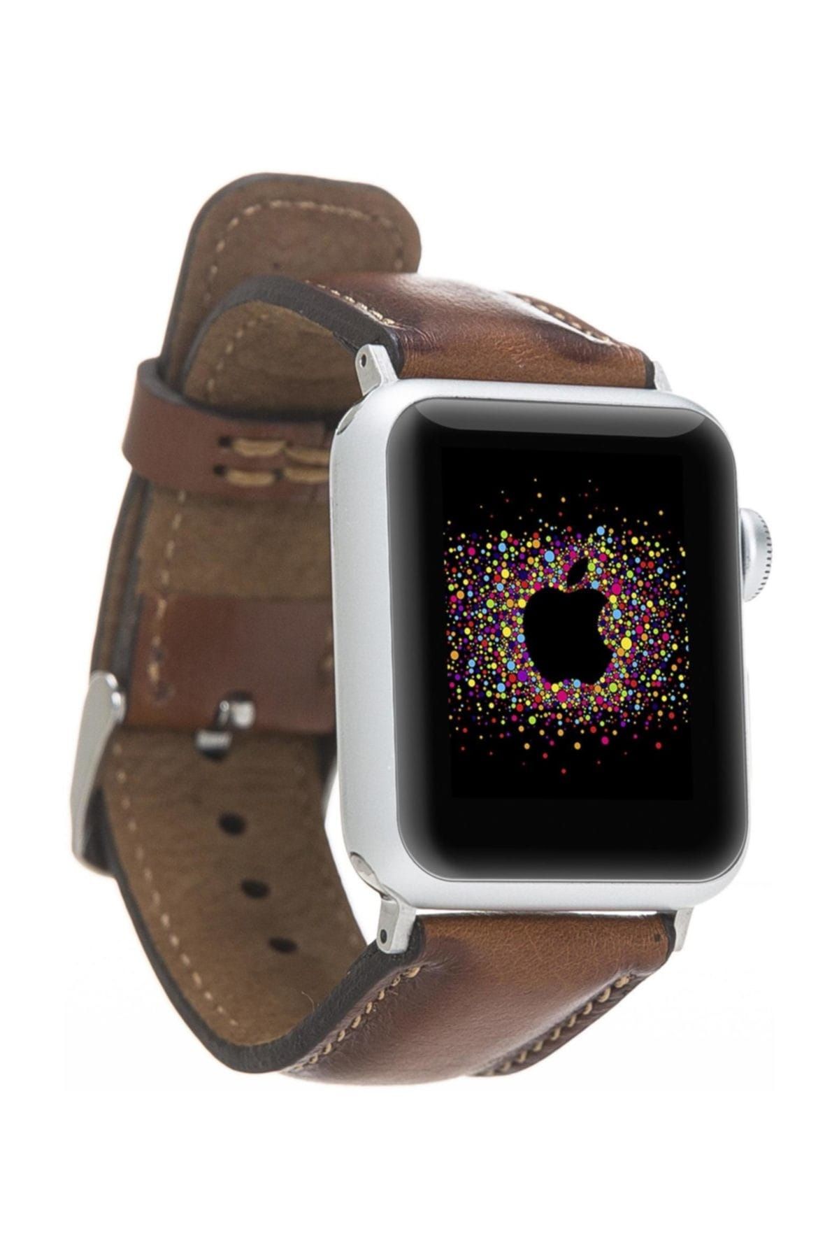 Bouletta Apple Watch Deri Kordon 42/44mm-Rst2Ef Efektli Kahve