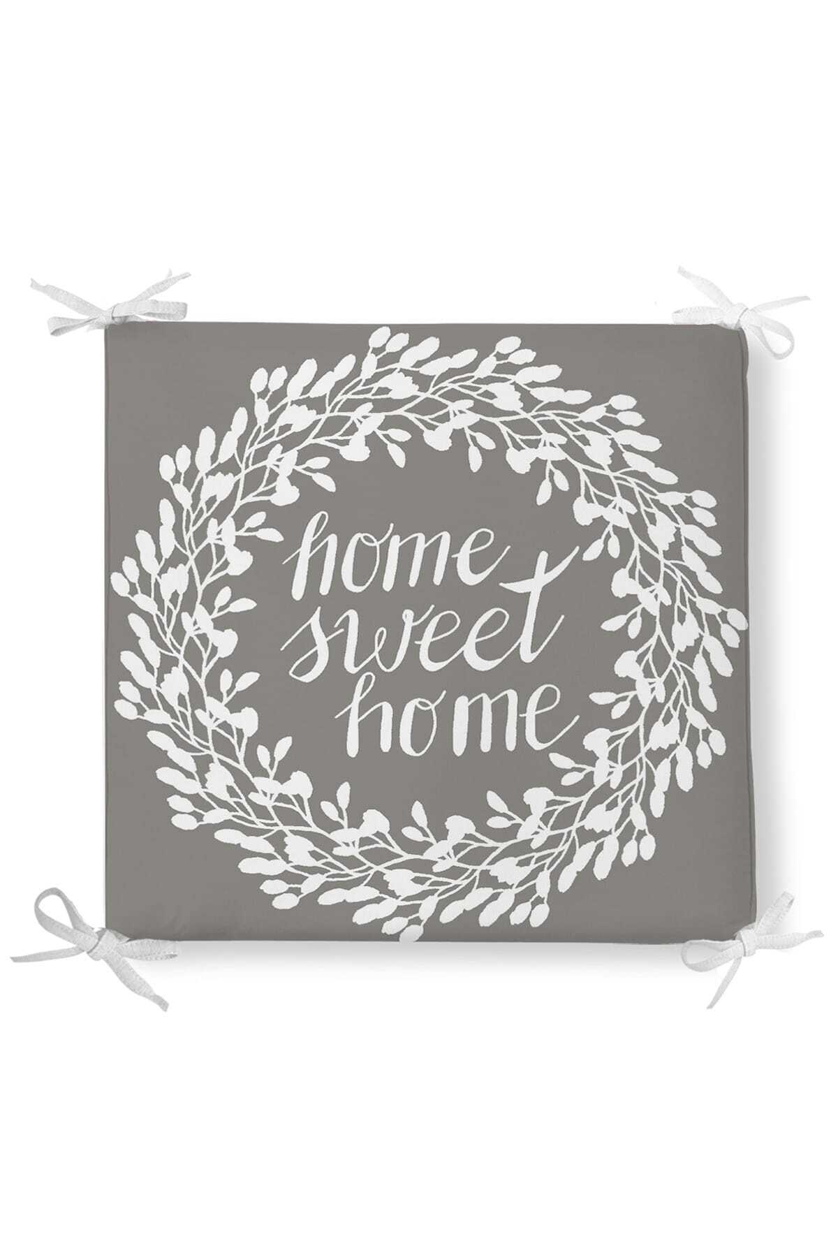 Realhomes Home Sweet Home Dekorati Kare Sandalye Minderi 40x40cm ermuarlı