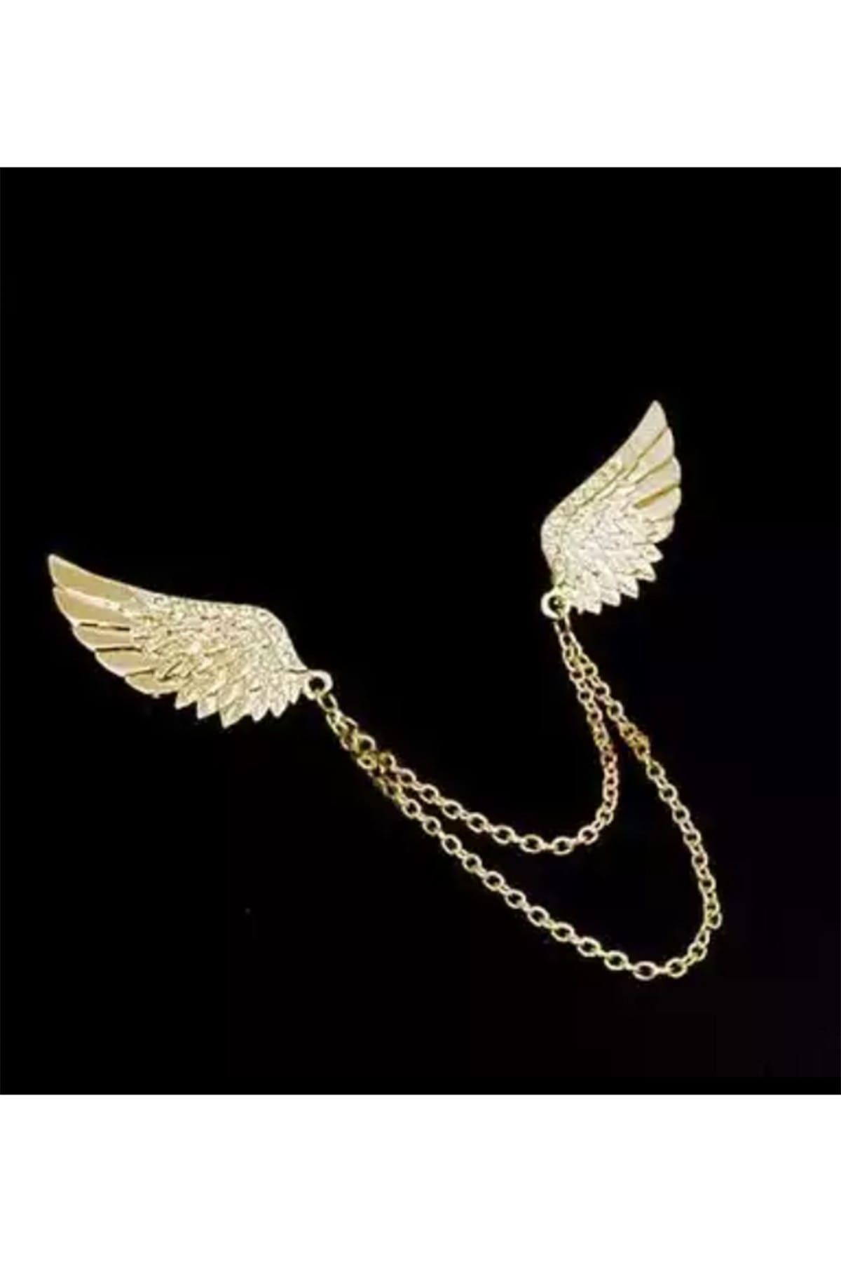 Kravatistan Kanat Gömlek Yaka İğnesi Gold