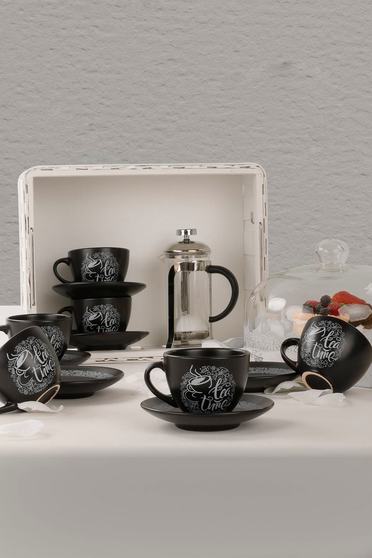 Keramika Vintage House Çay Takımı 12 Parça 6 Kişilik