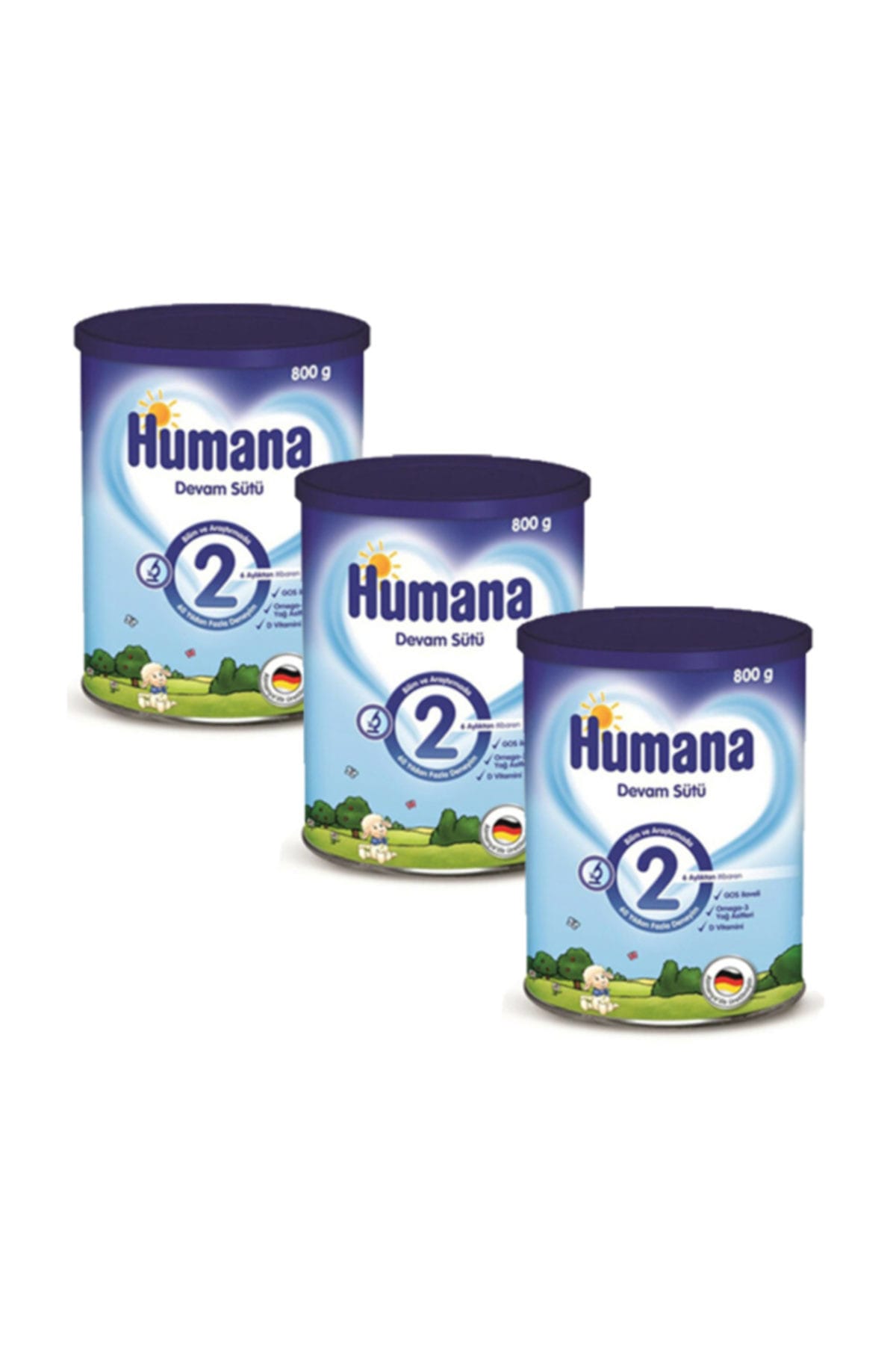 Humana 2 Devam Maması 800 gr 3 Adet