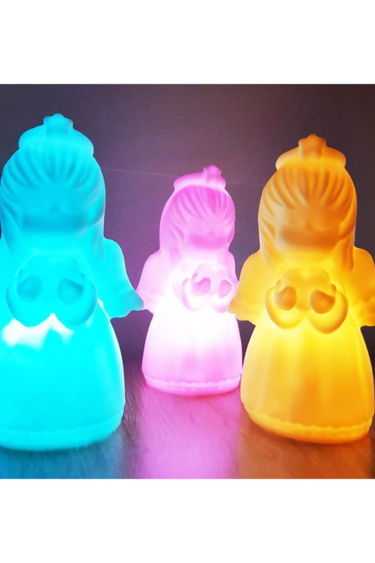 ORİJİNALDÜKKAN Orijinal Dükkan Silikon Led Işıklı Melek Lamba Pembe