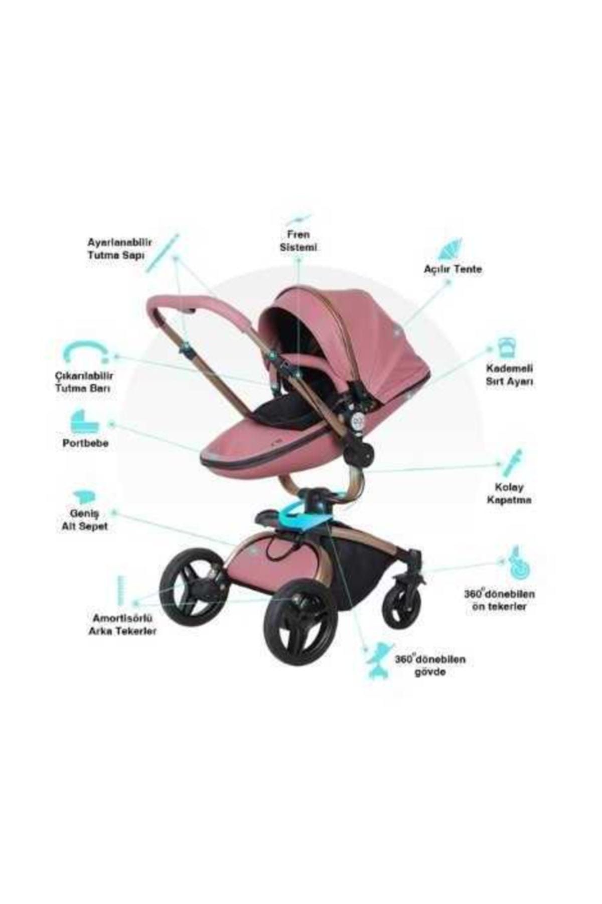 kiwibaby kiwi egg deri 6 in 1 travel sistem bebek arabasi beyaz pembe fiyati yorumlari trendyol