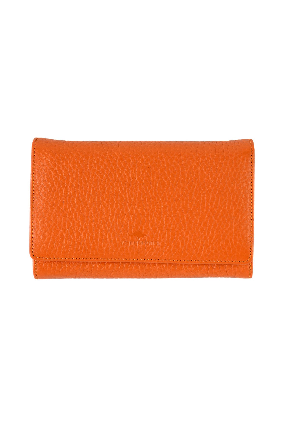 Deriderim Kadın Deri Turuncu Cüzdan
