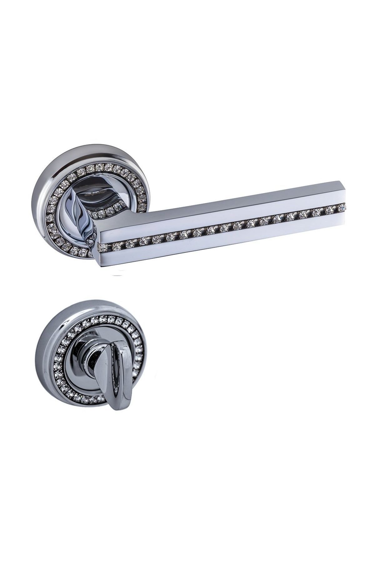 DOĞANLAR Sedef Krom Rozetli Wc Kapı Kolu