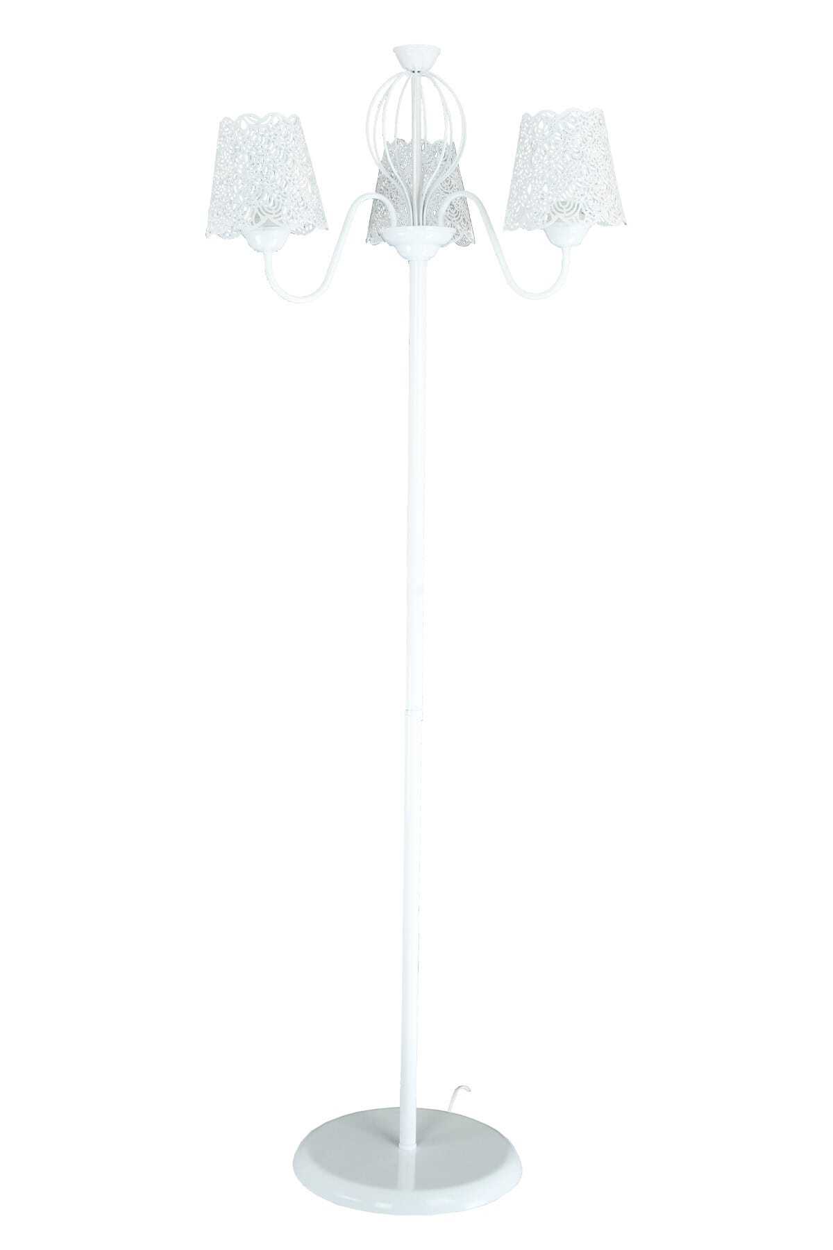 VENON Seval Lambader Camı Metal Beyaz Avize