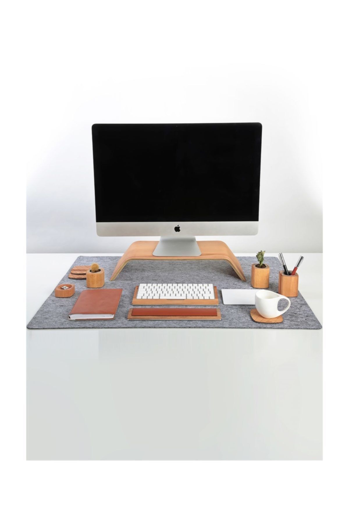 Fagus Wood Masa Matı (GRİ) / Sümen Takımı / Laptop Altlığı