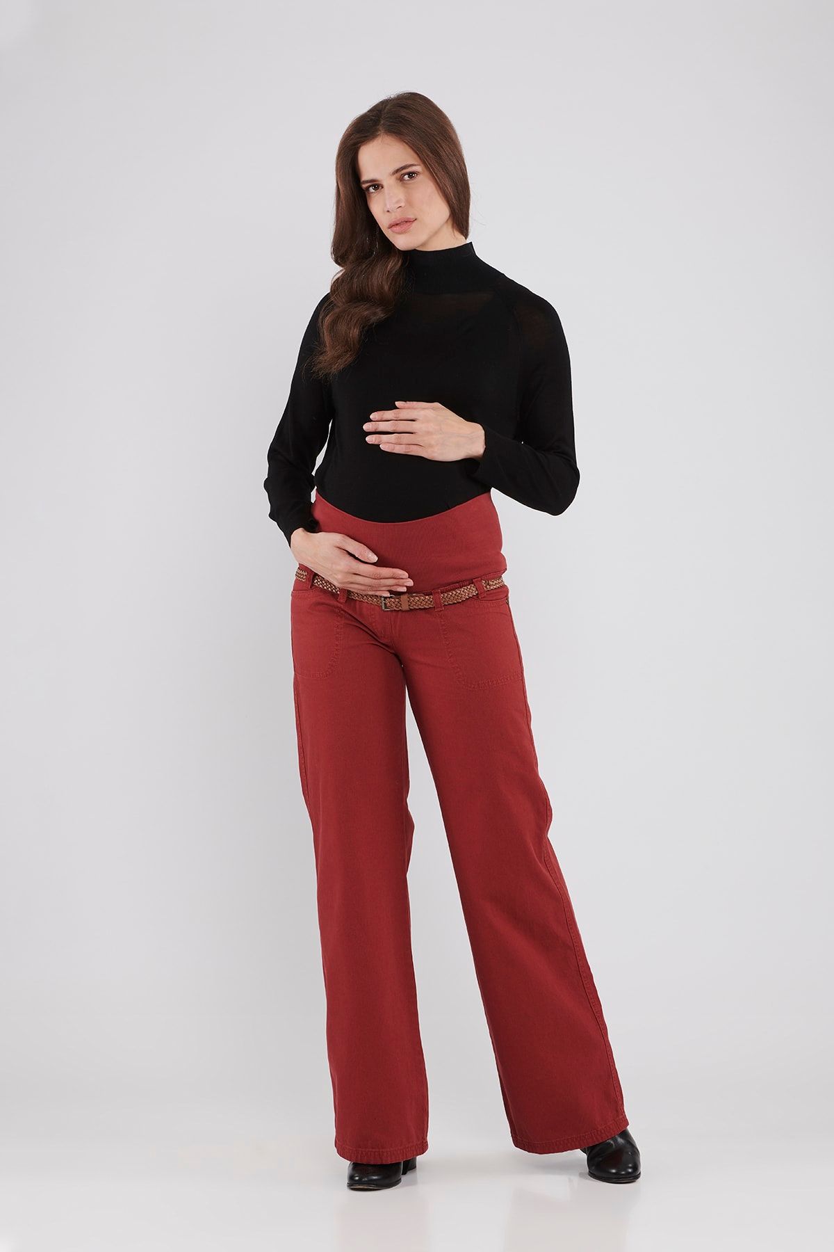 Lyn Devon Hamile Lauren Pantolon - Bordo
