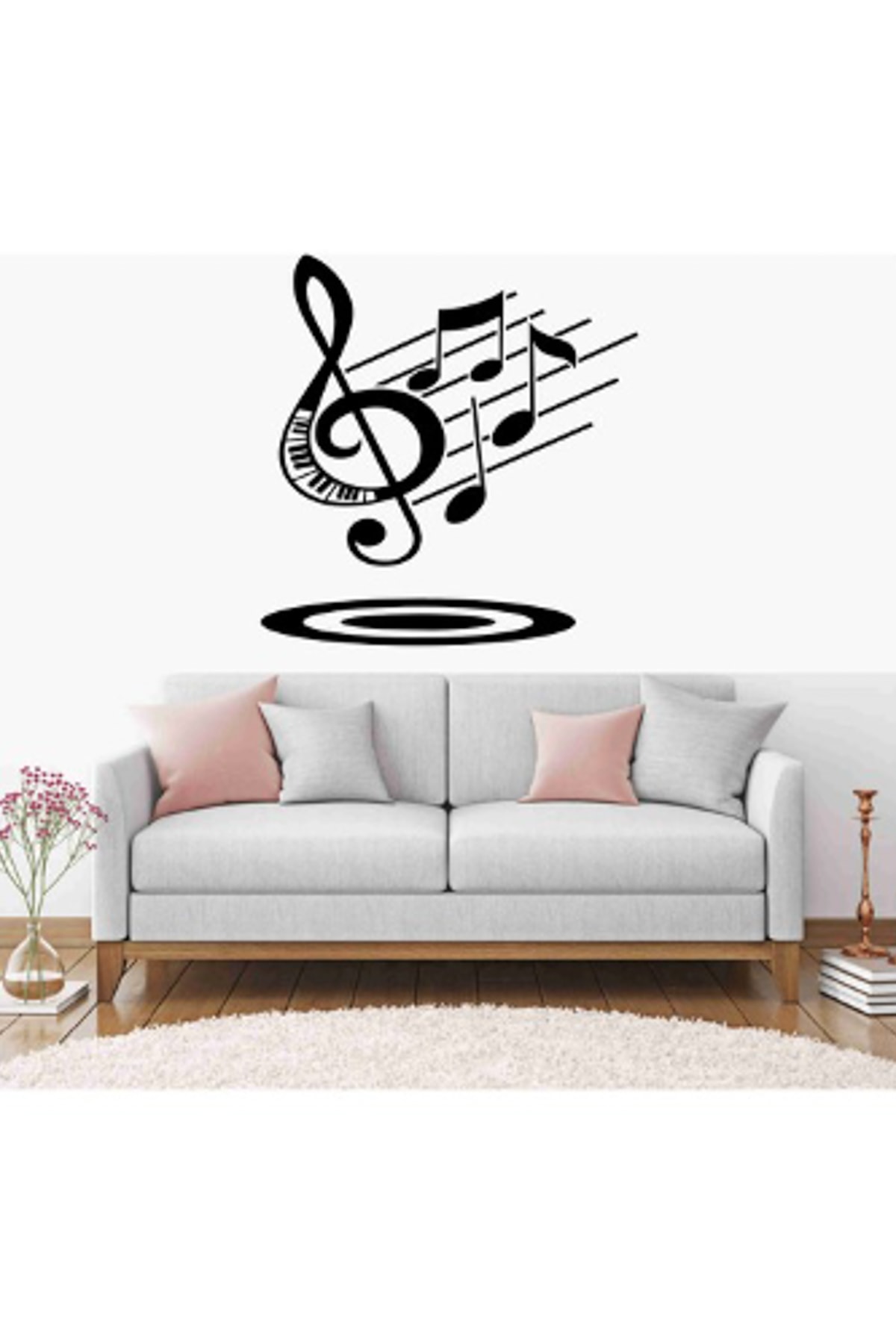 sticker sepetim sol anahtari 2 dekoratif duvar sticker fiyati yorumlari trendyol