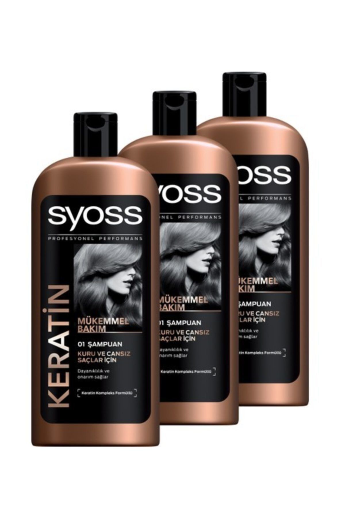 Syoss Keratın Mükemmelliği Şampuan 550 ml x 3 Adet