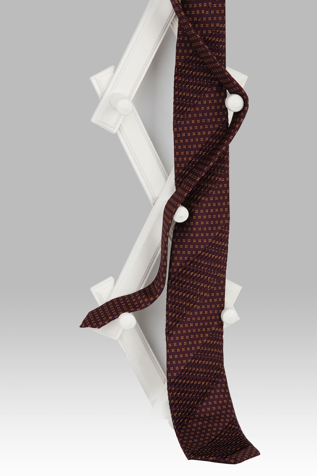 La Pescara Bordo Motif Desen Piliseli Kravat CRK46