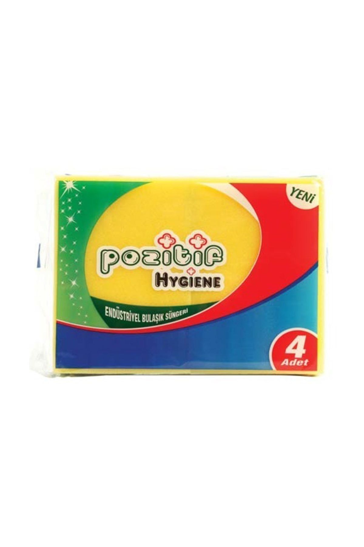 Pozitif Hygiene Pozitif Endüstriyel Düz Bulaşık Süngeri 4x15 Adet 60'lı Koli