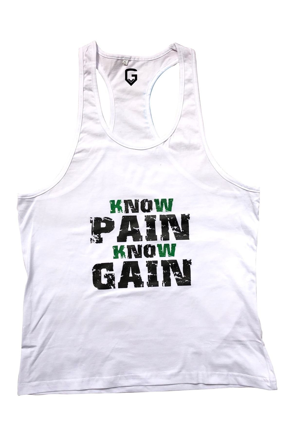TOP GLORY FİTNESS GYM TANK TOP ATLET SPORCU ATLETİ TTGT5010W BEYAZ