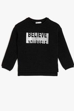 Koton Kids Siyah &Ccedil;ocuk Sweatshirt