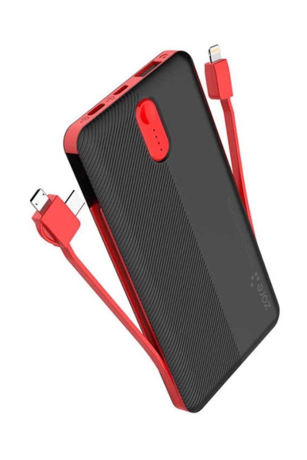 dijimedia Yeni Nesil 10000mah 3 In1 Kablolu Taşınabilir Şarj Siyah