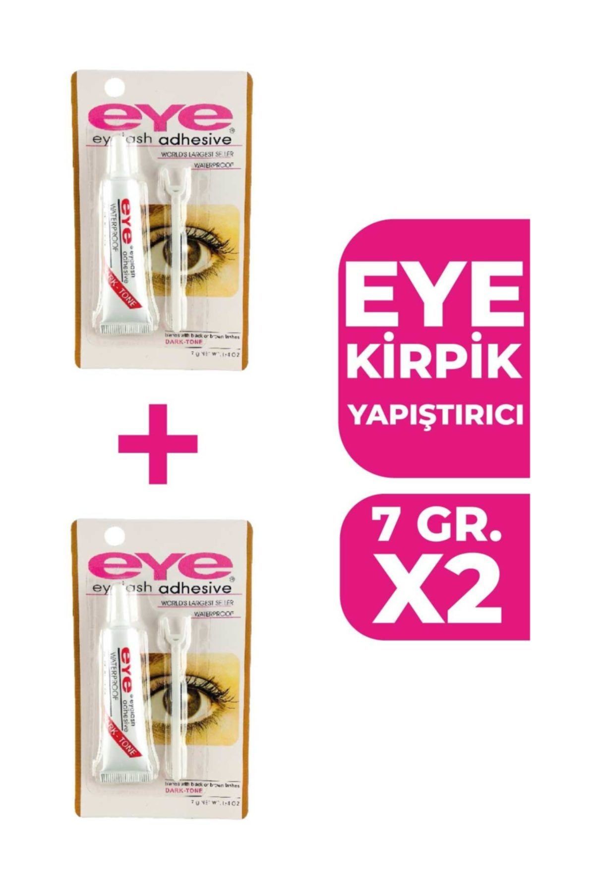 Eye Kirpik Yapıştırıcısı 2'li Set Koyu Ton