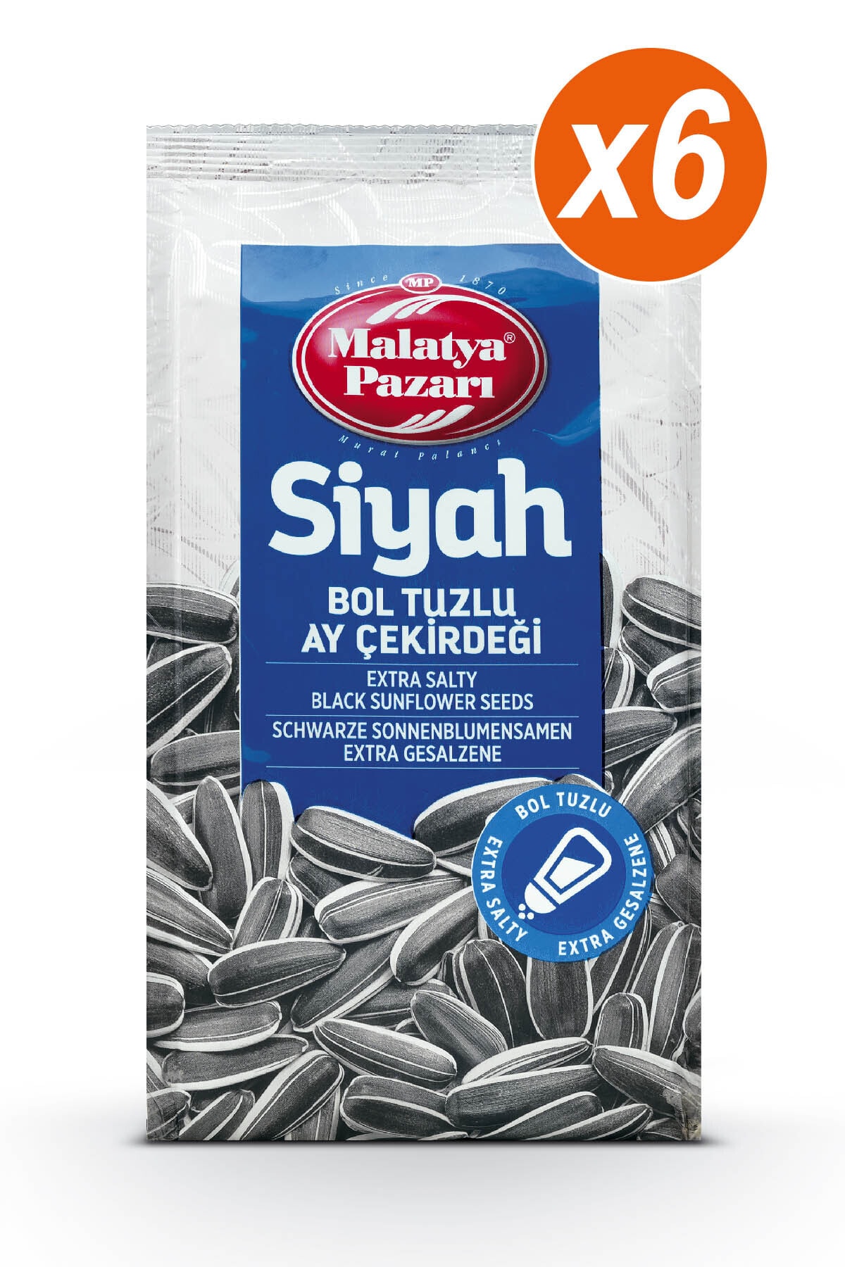 Malatya Pazarı Murat Palancı Siyah Çekirdek Bol Tuzlu 6 X 180 gr