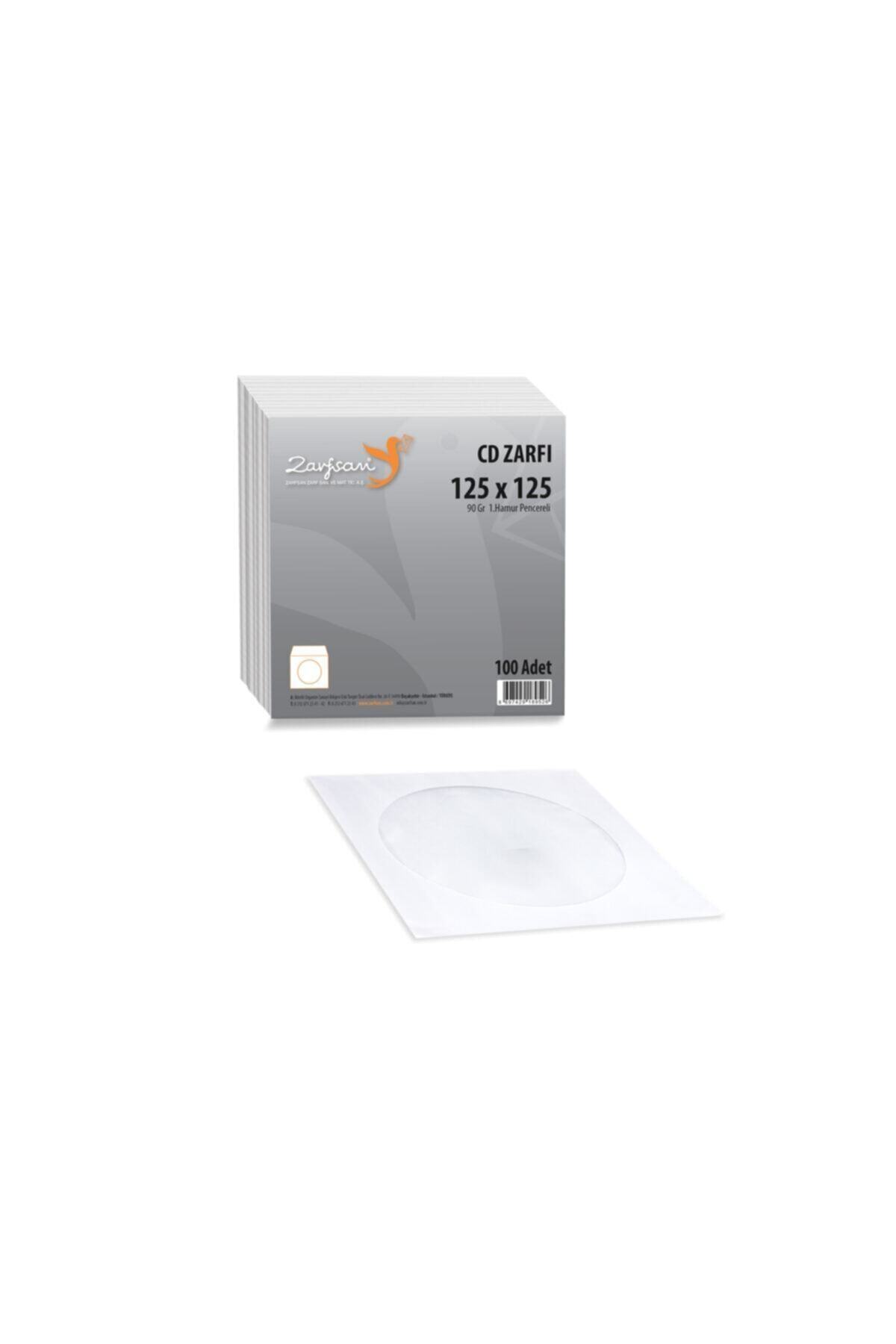 Zarfsan Cd Zarfı 12,5x12,5 Cm 90gr Pencereli 100 Adet