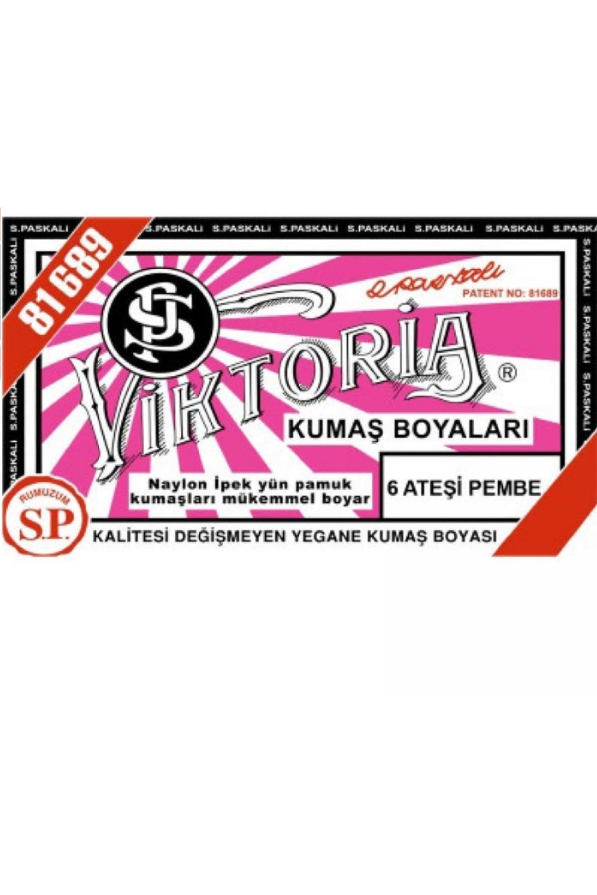 Viktoria 06 Ateşi Pembe Toz Kumaş Boyası