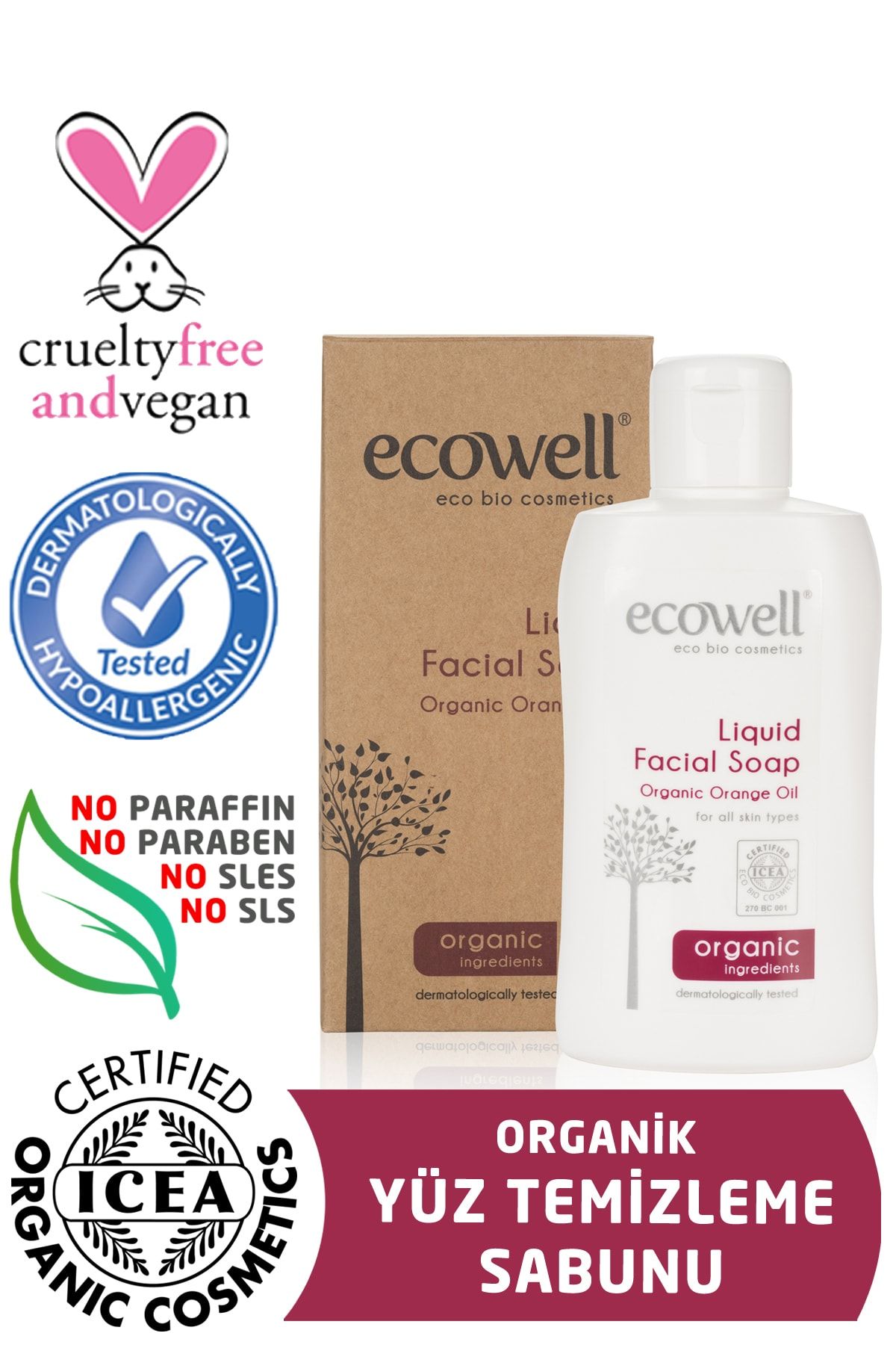 ecowell organik likit yuz temizleme sabunu 150 ml fiyati yorumlari trendyol