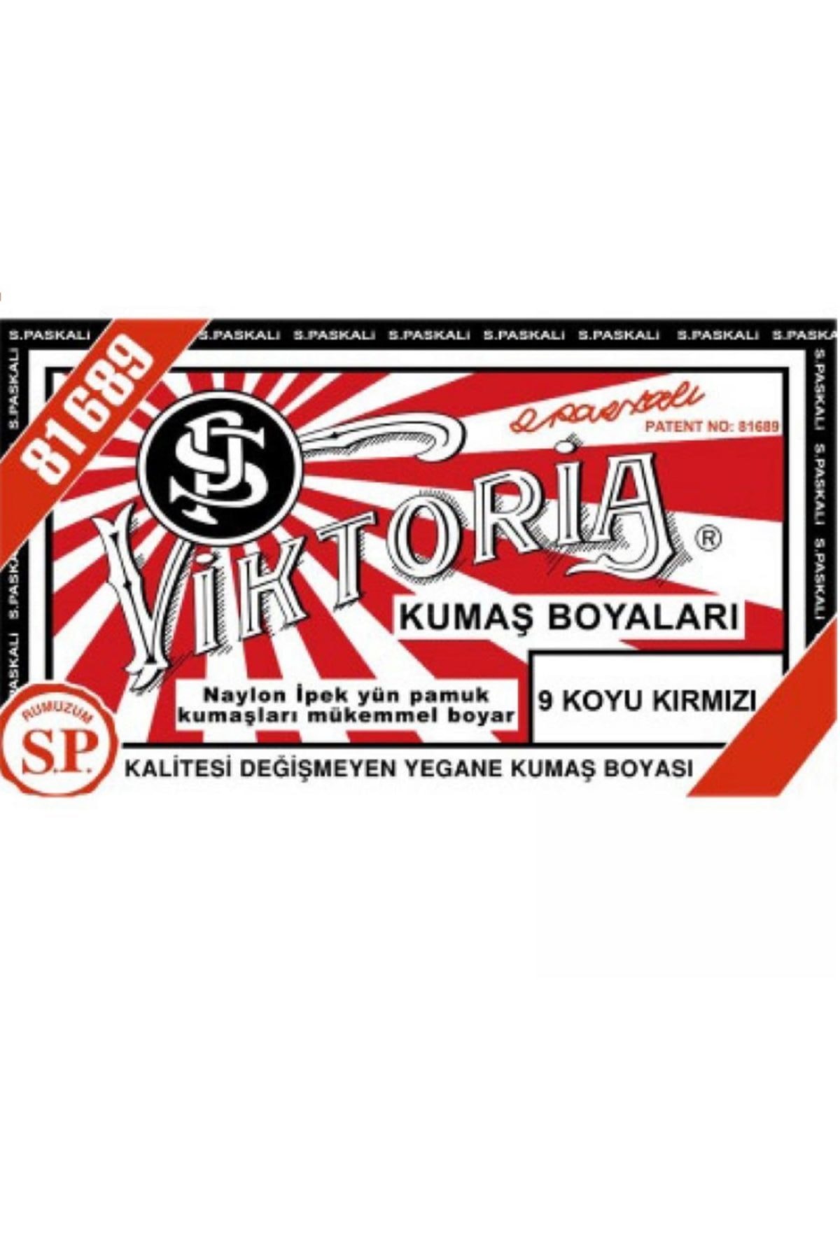 Viktoria 09 Koyu Kırmızı Toz Kumaş Boyası
