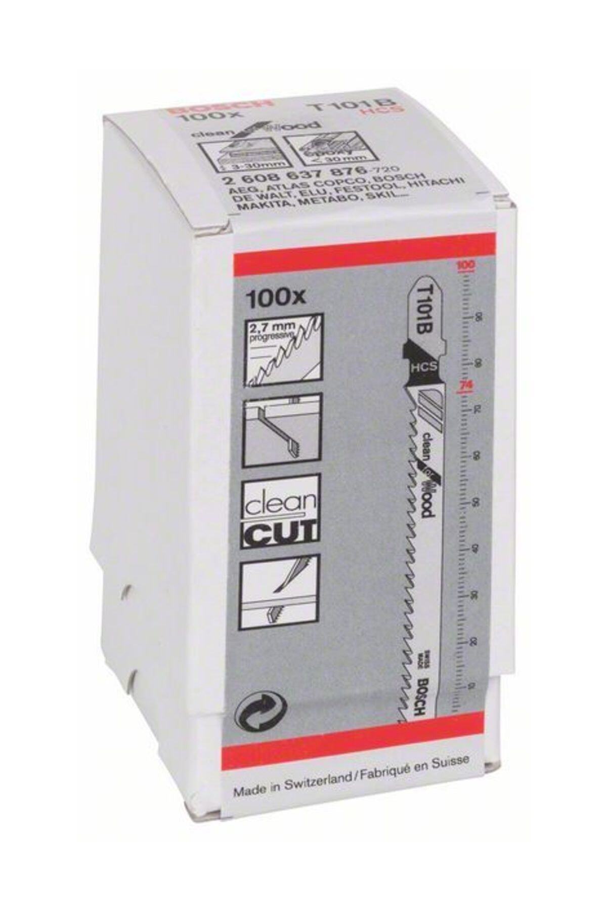 Bosch T 101 B Clean For Wood 100'Lü Dekupaj Testeresi Bıçağı