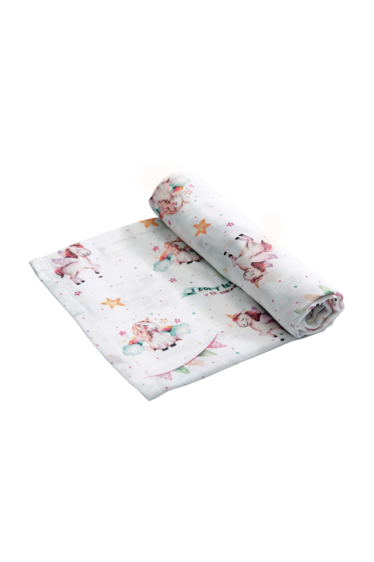 Miujoy Çok Amaçlı Organik Müslin Örtü - Unicorn 75 cm x 75 cm