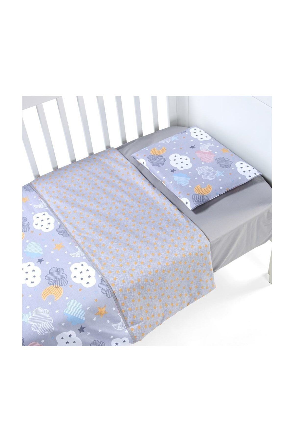 Funna Baby 9598 Nevresim Takımı - Mois / Gri - 4 Parça
