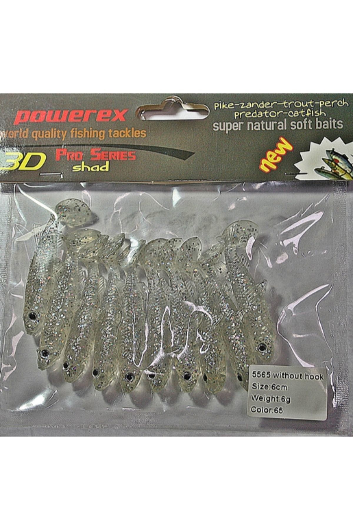 POWEREX 3D 5565 6 cm. 65 Silikon Sahte Yem 10 lu Paket