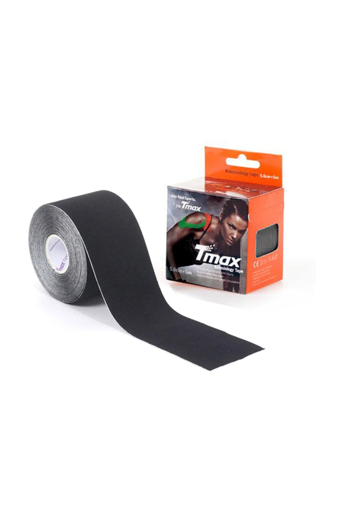 TMAX Tape Kinesio Ağrı Bandı 5 metre X 5 cm Siyah