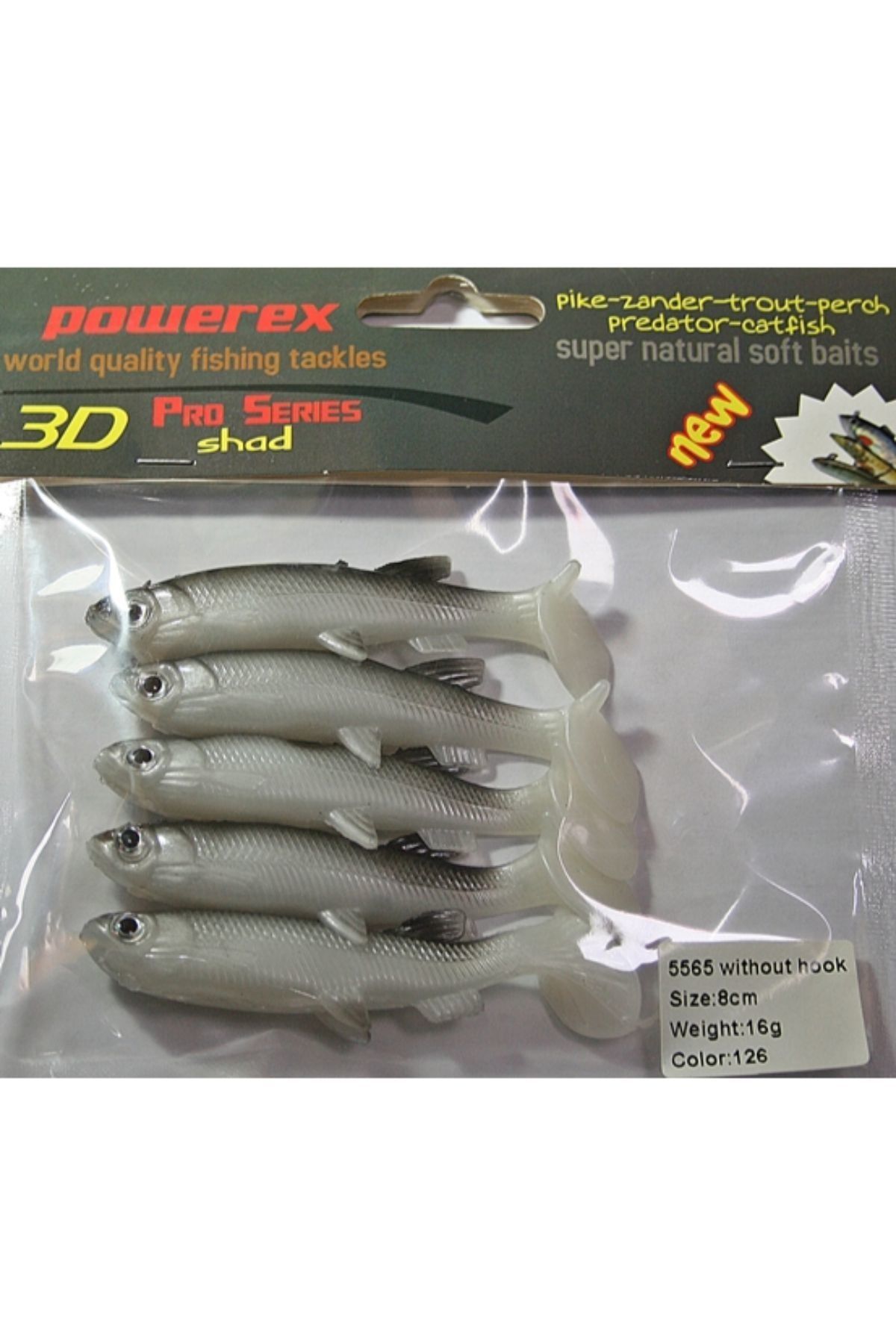 POWEREX 3D 5565 8 cm. 126 Silikon Sahte Yem 5li Paket