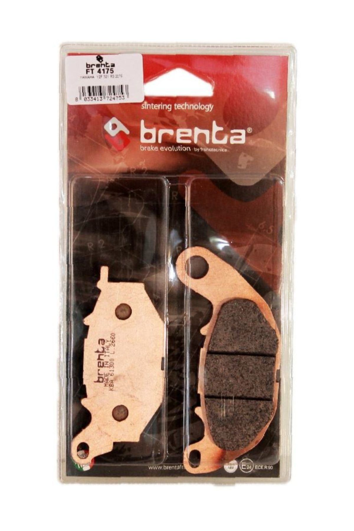 Brenta Yamaha Yzf-r25 Disk  Sinter Metal Fren Ön Balata (2015-2016)