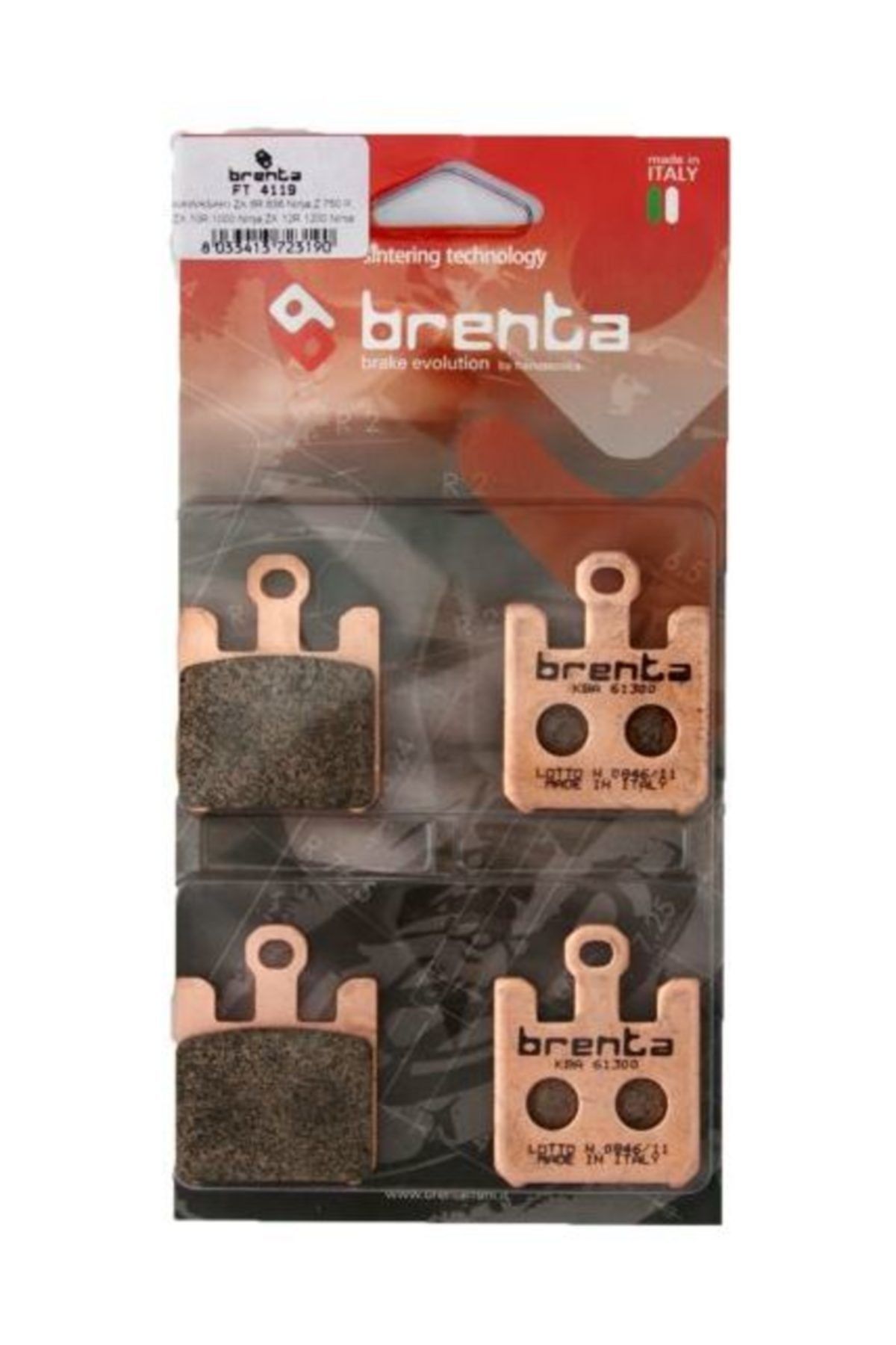 Brenta Suzuki Gsx-r 1000 Disk  Sinter Metal Fren Ön Balata (2003-2003)